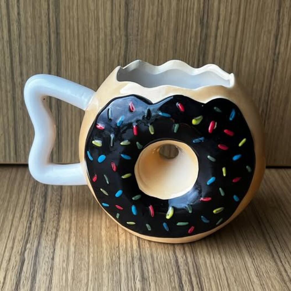 Novelty Donut Mug Ceramic Sprinkle Coffee Cup